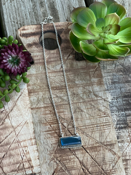 Labradorite Bar Necklace