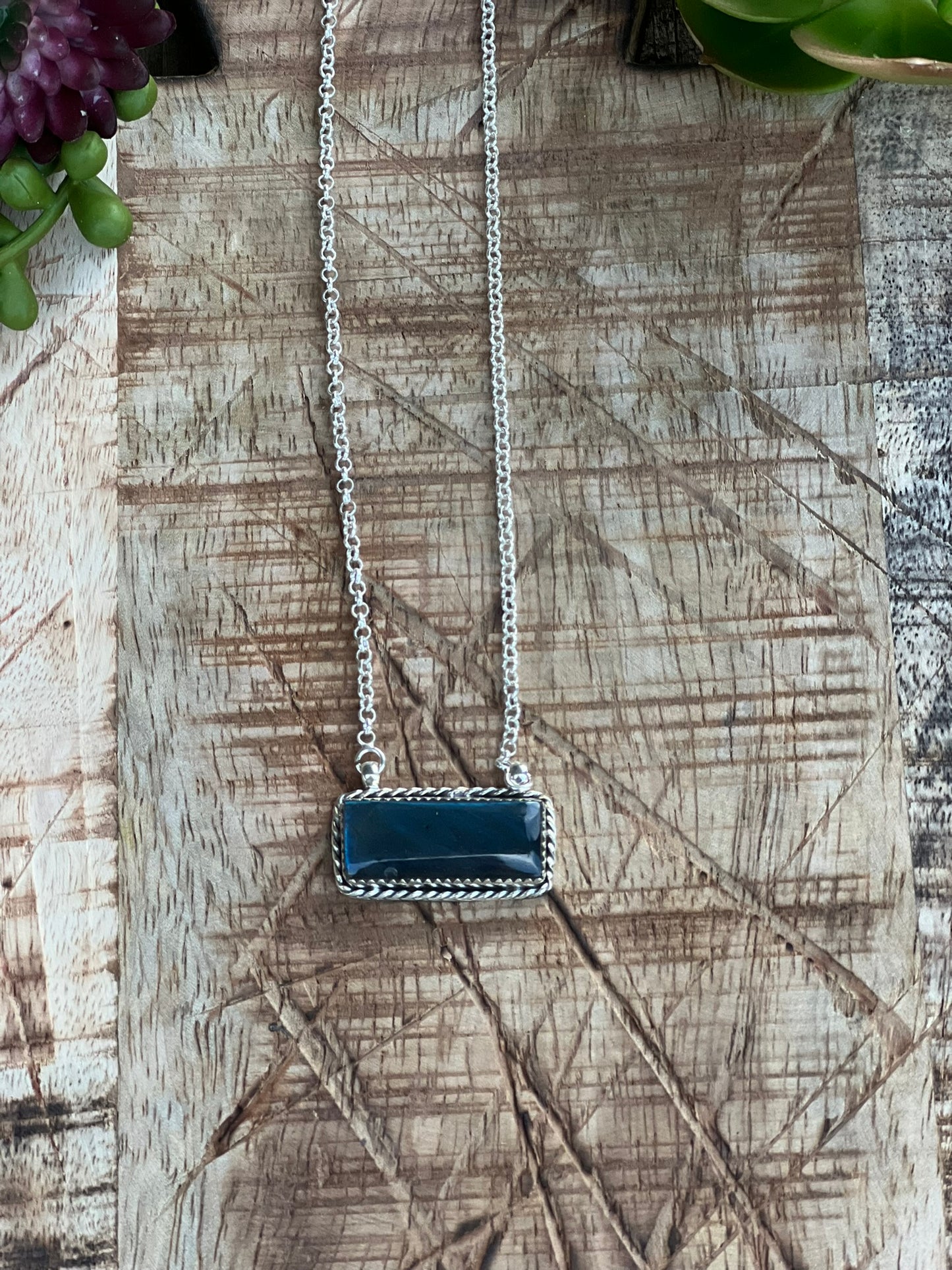 Labradorite Bar Necklace