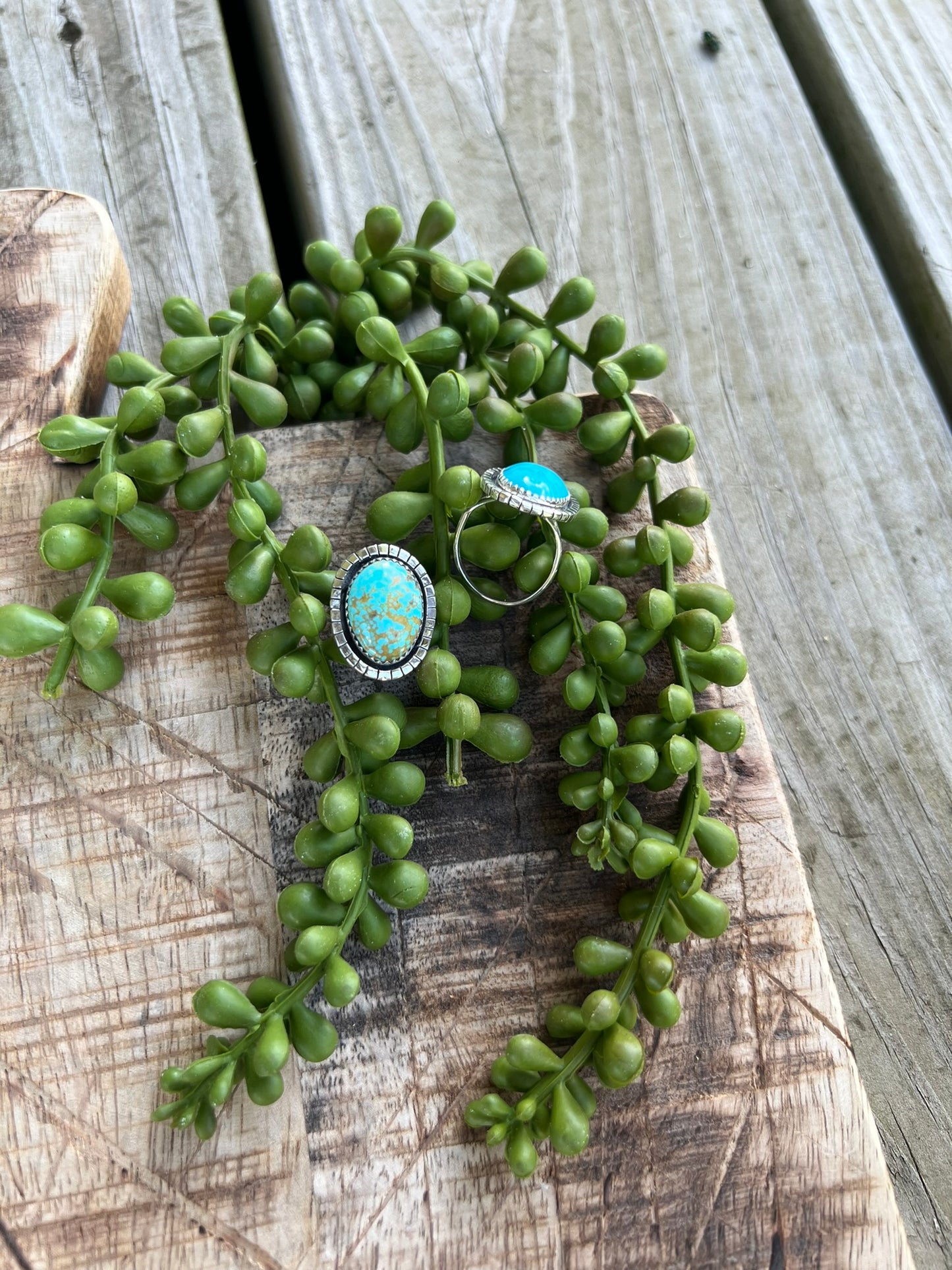 Oval Turquoise Ring, size 7.5